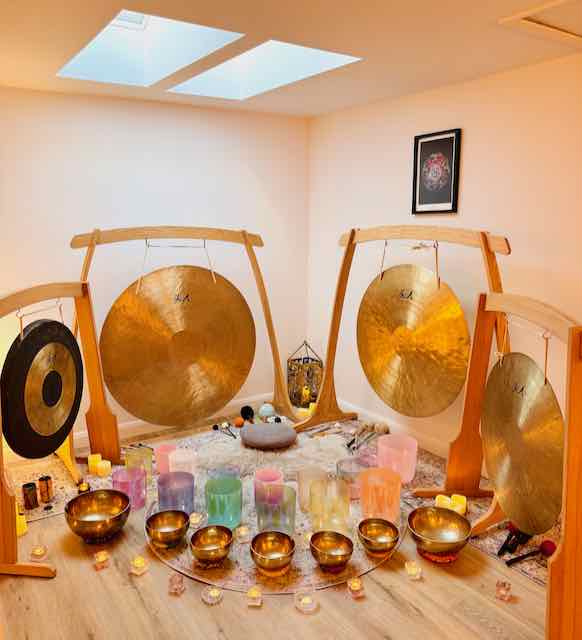 Echo Yoga and Sound. Home soundbath corner