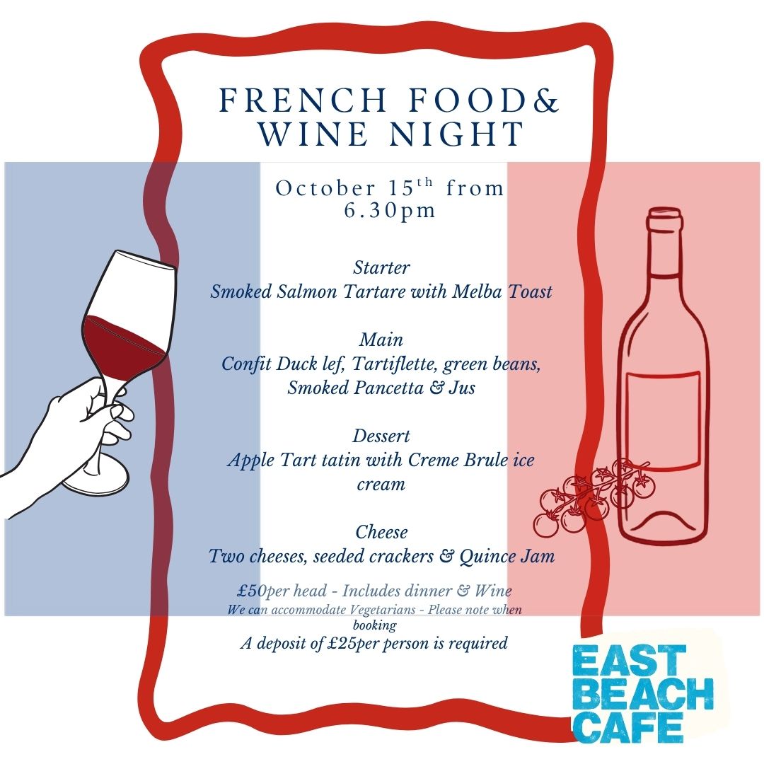 East Beach Cafe Taste of France menu
