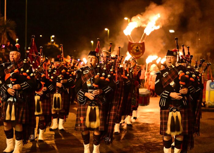Traditional torchlight parade, Bonfire & Fireworks